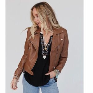3BN Hit The Road Vegan Leather Jacket